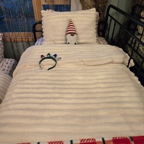 twin bed with gift to wear!