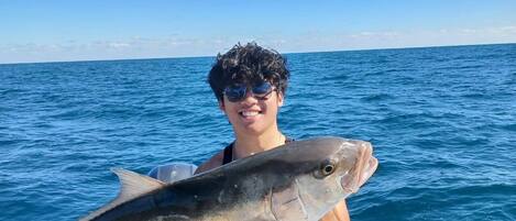 Caught a big Amberjack! Yey!