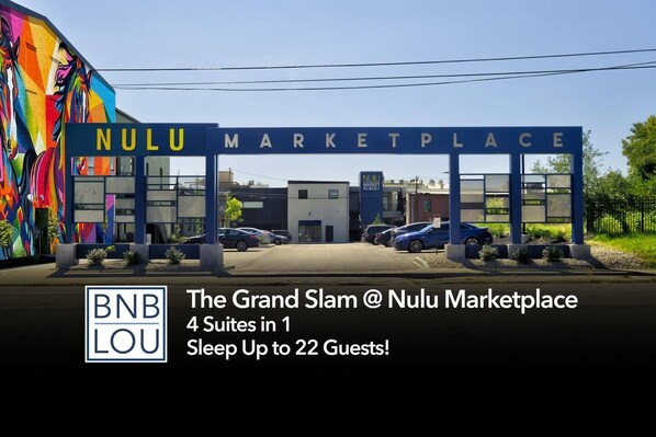 The Grand Slam. All 4 suites at Nulu Marketplace. Sleep up to 22