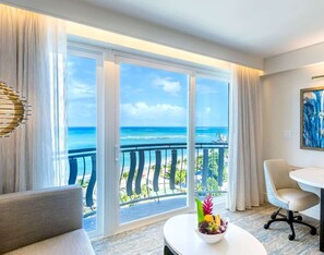 Ocean View. Exact unit will be assigned upon arrival. Views, colors, and decor may vary.