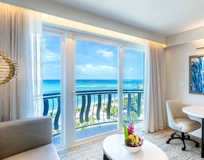 Ocean View. Exact unit will be assigned upon arrival. Views, colors, and decor may vary.