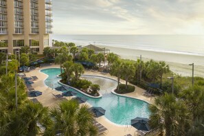 Hilton Pool Complex - This beautiful sand bottom pool is part of the Hilton pool complex that includes Wet Whistle, our ocean front cabana bar, and an additional ocean front pool!