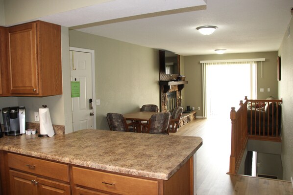 Kitchen Looking into Living Room