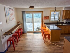 Galley seating to make plenty of room for your group!