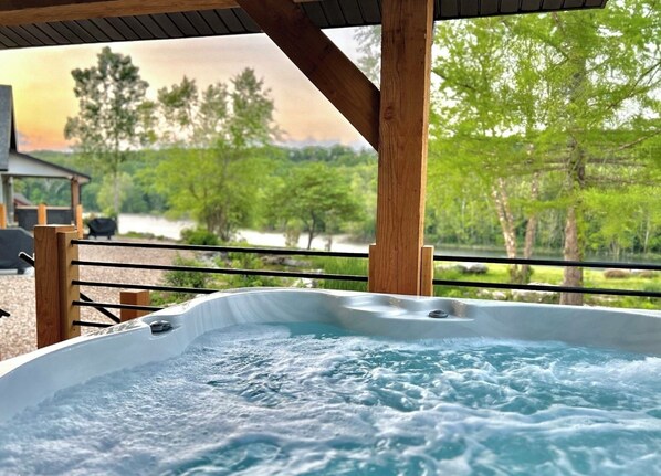 Gorgeous views from the hot tub