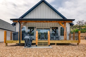 Rear elevation of the home