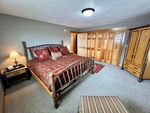 Gorgeous rustic décor in bedroom three!