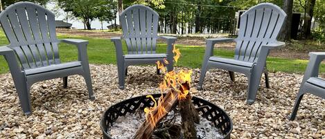 Enjoy time around the fire making S’mores and memories.