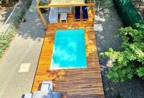 View of the private pool from rooftop terrace