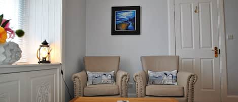 The lounge area is perfect for two guests
