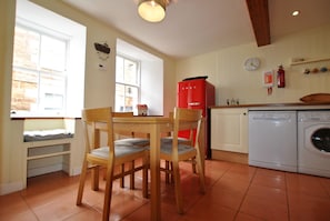 Bright kitchen with extending dining table