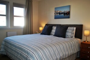Both bedrooms have a super king size bed which can be separated into singles if required
