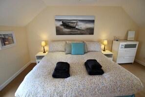 The bedroom is bright and comfortable