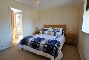 The master bedroom enjoys countryside views