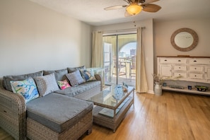 Living Room has Oceanview Balcony
