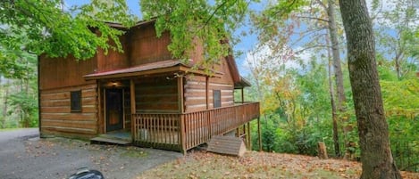 Exterior photo of cabin from driveway area - Exterior photo of cabin from driveway area