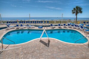 Take a cool dip in the sparkling oceanfront pool.