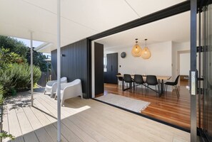Living areas opening to patio 