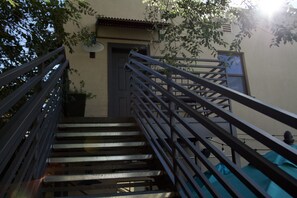 Staircase up to the front door
