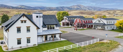 (L to R) Silo - Pool House - Barn - Cedar Farmhouse