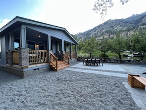 Outdoor dining and fun area 