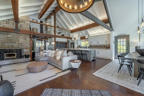 Family room and kitchen
