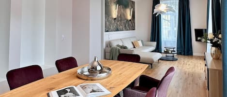 Ferienwohnung 1, 100 qm, 2 Schlafzimmer, max. 4 Personen-Wohnung 1 / Essbereich / Wohnzimmer