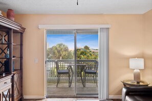 Doorway to the balcony.