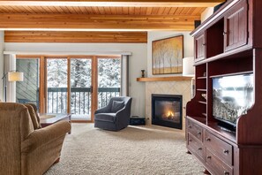 Stay cosy by the fire.