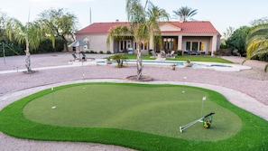 Enjoy some fun our your putting green!