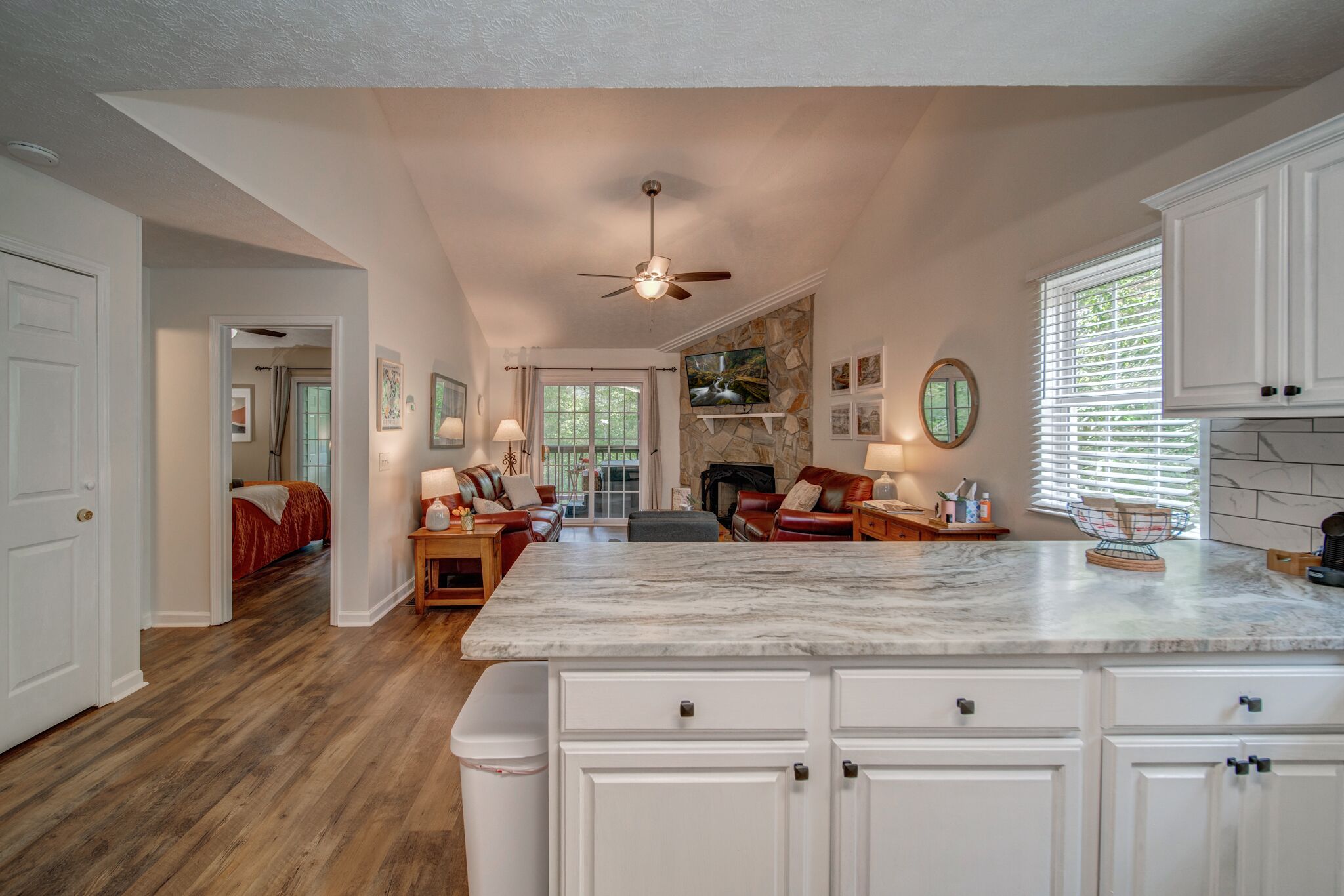 Porch B - a peaceful oasis, with mountain views and hot tub