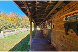 Front porch in the fall