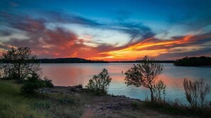 Beautiful Sunsets and Hill Country to explore! (this is of Inks Lake, not on property)