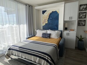 Murphy bed down.