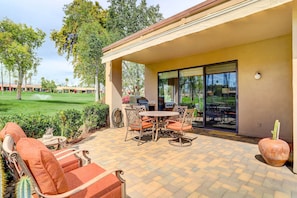 Furnished Patio | Gas Grill | Golf Course View
