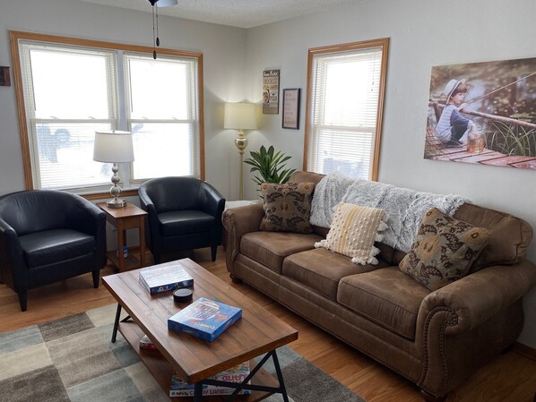 Enjoy the formal living room decorated for your comfort!