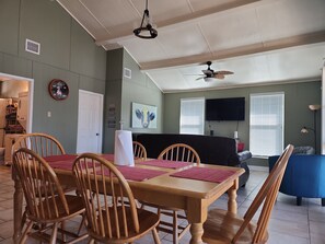 Dining room table with seating for six