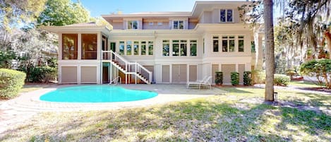 Rear View of Home with Private Pool