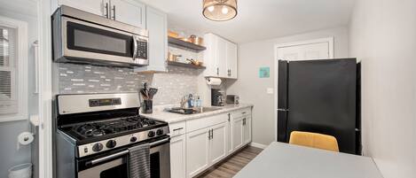 Newly renovated kitchen with all kitchen appliances and utensils you may need!