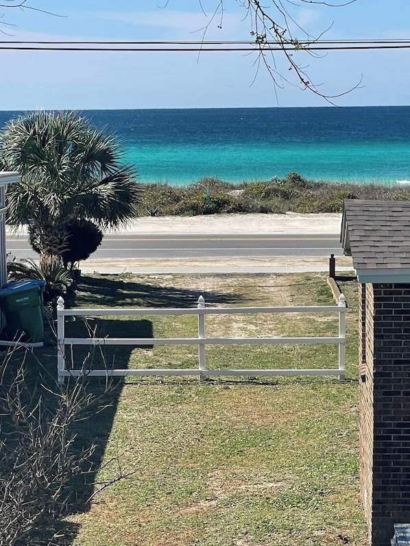 View of the Gulf from second story balcony off of master bedroom