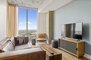 Living Space with a pull out sofa bed