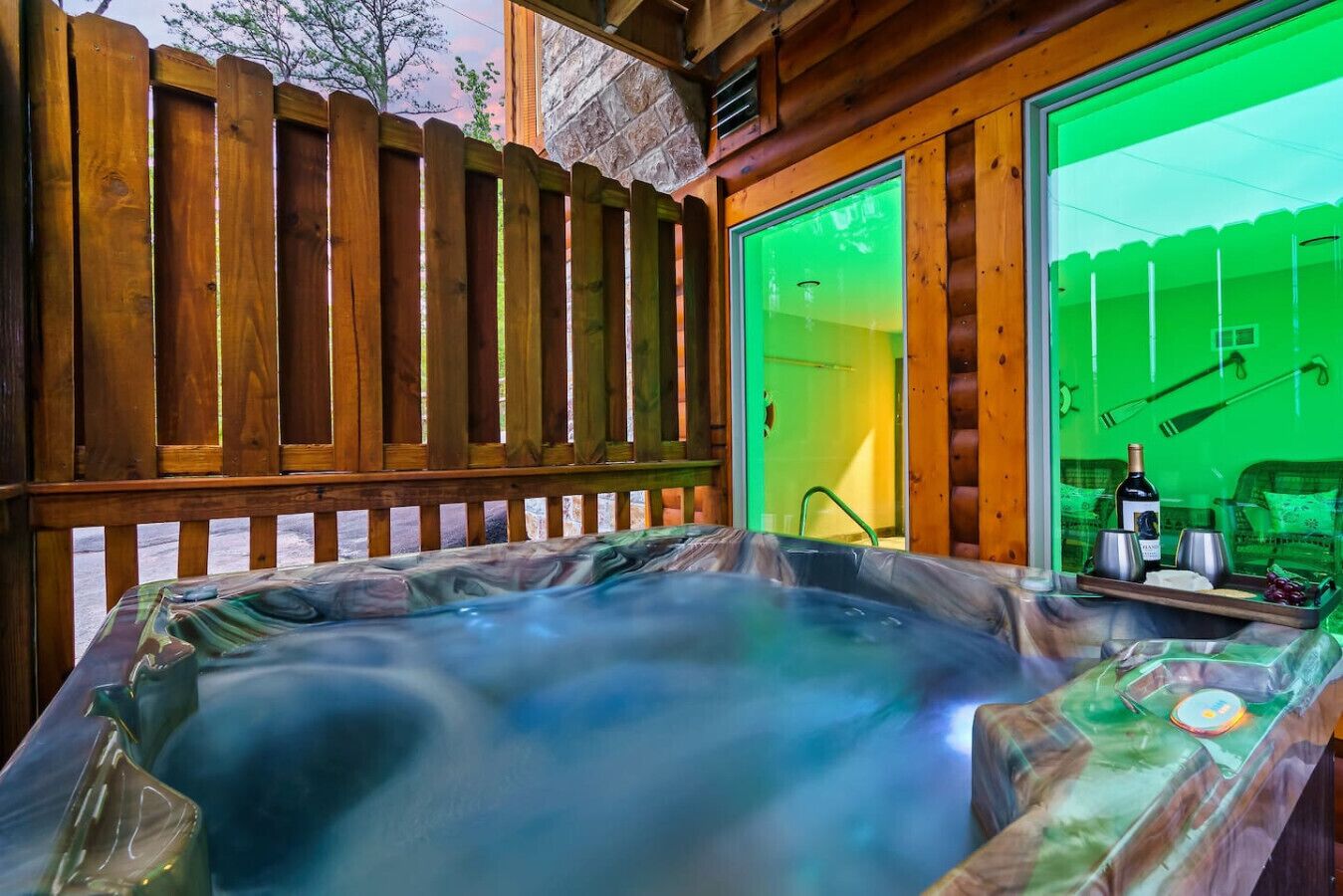 Outdoor spa tub