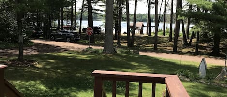 Lake views as you sip coffee and listen to the loons from the deck.