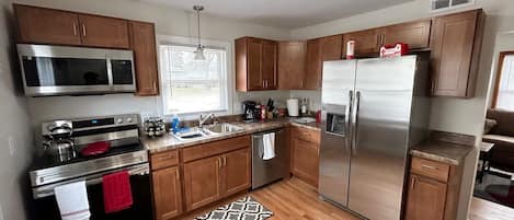 Nice clean kitchen with all the convenience of the home.