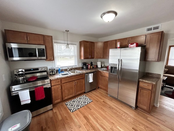 Nice clean kitchen with all the convenience of the home.