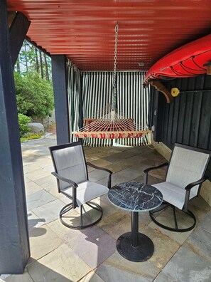 New Patio & deck above.
