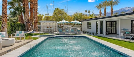 Large Pool with Water Feature