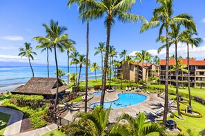 Ocean and pool views