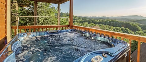 The relaxing hot tub to soak in after a tiresome day.