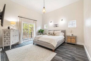 Primary bedroom with King bed.